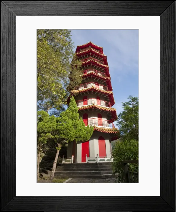 Framed Print : Asia, East Asia, Taiwan, Taichung county, Taroko Gorge National Park, a pagoda in Framed Print : Asia, East Asia, Taiwan, Taichung county, Taroko Gorge National Park, a pagoda in