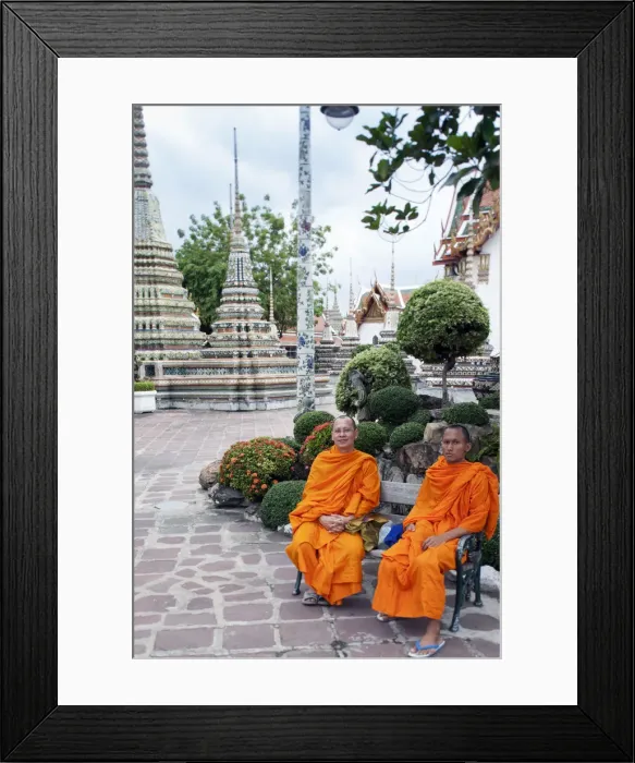 Framed Print : South East Asia, Thailand, Bangkok, Phra Nakhon district, monks at Wat Pho Framed Print : South East Asia, Thailand, Bangkok, Phra Nakhon district, monks at Wat Pho