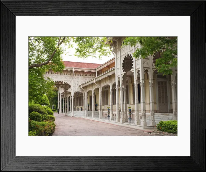 Framed Print : South East Asia, Thailand, Bangkok, Dusit, exterior view of the Vimanmek Mansion in Framed Print : South East Asia, Thailand, Bangkok, Dusit, exterior view of the Vimanmek Mansion in