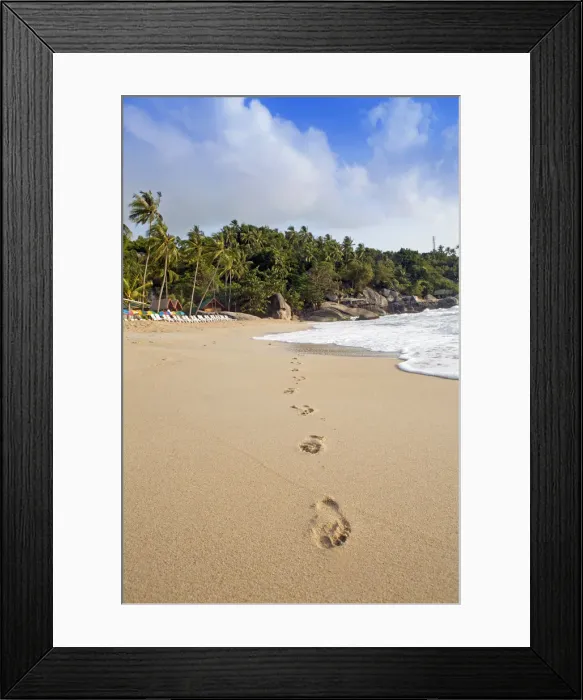 Framed Print : South East Asia, Thailand, Surat Thani Province, Ko Pha Ngan, Haad Yuan beach, footprints Framed Print : South East Asia, Thailand, Surat Thani Province, Ko Pha Ngan, Haad Yuan beach, footprints