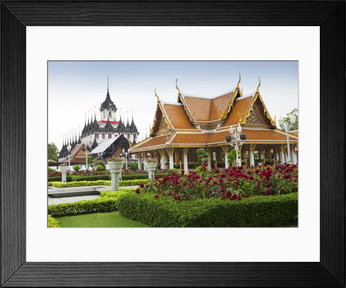 Framed Print : South East Asia, Thailand, Bangkok, Phra Nakhon district, Wat Ratchanaddaram showing Framed Print : South East Asia, Thailand, Bangkok, Phra Nakhon district, Wat Ratchanaddaram showing