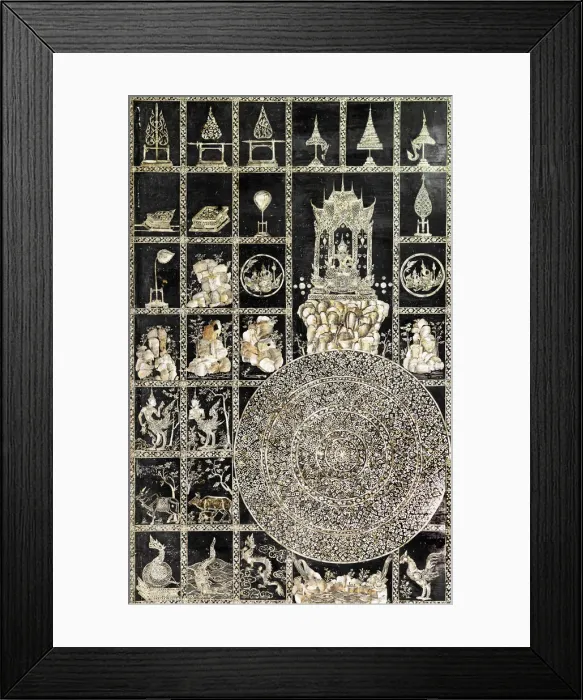 Framed Print : Thailand, bangkok, Feet detail of Reclining Buddha statue at Wat Pho