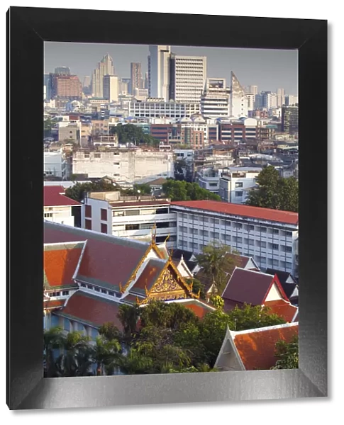 South East Asia, Thailand, Bangkok, Pom Prap Sattru Phai, view of Wat Saket from the