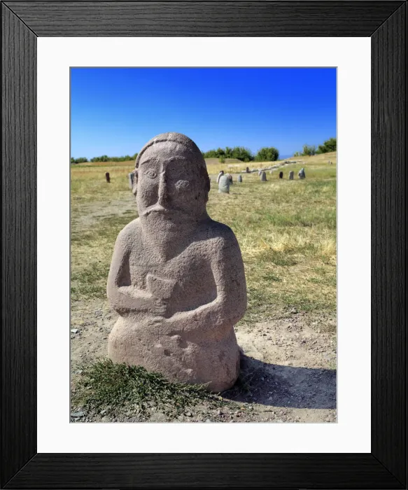 Framed Print : Balbals, ancient Turkic sculptures (6th-10th century), near Burana tower, Chuy oblast Framed Print : Balbals, ancient Turkic sculptures (6th-10th century), near Burana tower, Chuy oblast