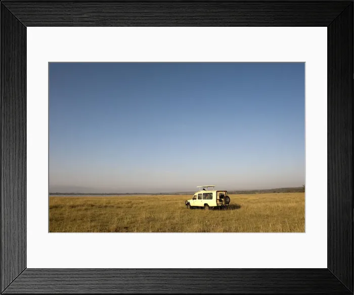 Framed Print : Safari vehicle with tourist in Lake Elementaita, Kenya Framed Print : Safari vehicle with tourist in Lake Elementaita, Kenya