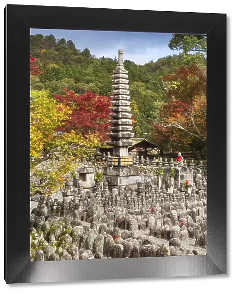 Japan, Kyoto, Arashiyama, Adashino Nenbutsu-Ji Temple, - Buddhist statues, representing