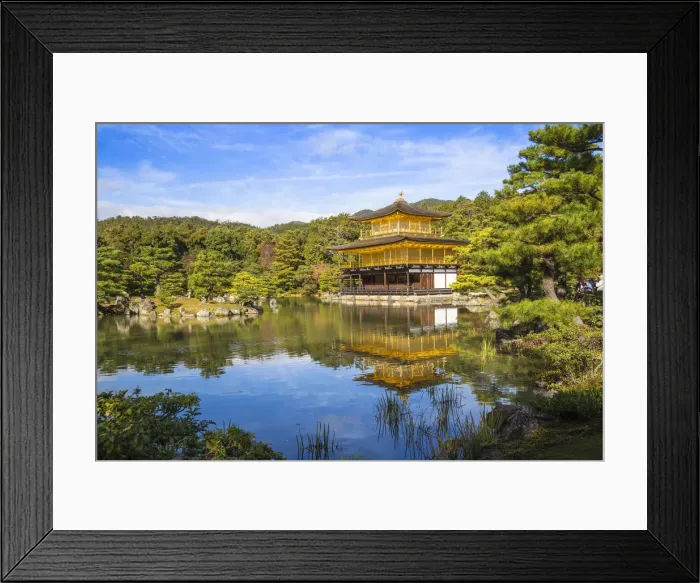 Framed Print : Japan, Kyoto, Kinkaku-ji, -The Golden Pavilion officially named Rokuon-ji Framed Print : Japan, Kyoto, Kinkaku-ji, -The Golden Pavilion officially named Rokuon-ji
