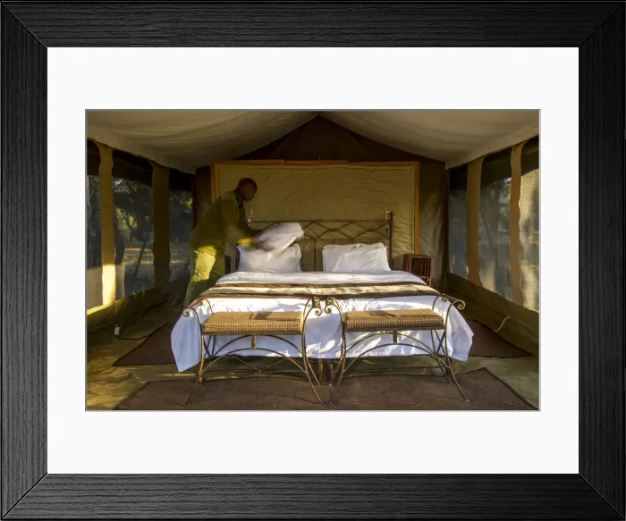 Framed Print : safari camp interior, Masai Mara, Kenya Framed Print : safari camp interior, Masai Mara, Kenya