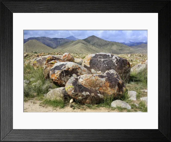 Framed Print : Cholpon Ata petroglyphs, Issyk Kul oblast, Kyrgyzstan Framed Print : Cholpon Ata petroglyphs, Issyk Kul oblast, Kyrgyzstan
