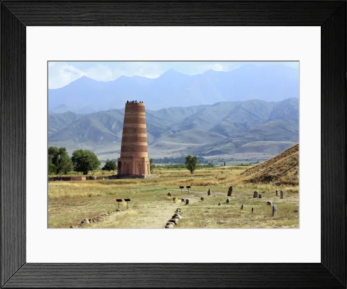 Framed Print : Burana tower minaret (9th century), Chuy oblast, Kyrgyzstan Framed Print : Burana tower minaret (9th century), Chuy oblast, Kyrgyzstan