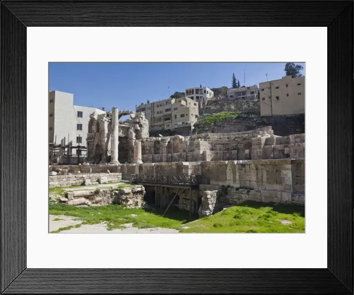 Framed Print : Jordan, Amman, ruins of Roman-era Nymphaeum