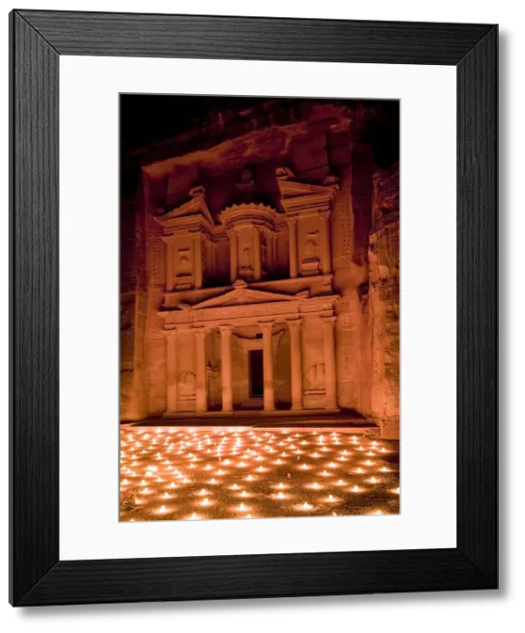 Framed Print : The Treasury (Al Khazneh), Petra (UNESCO world heritage site), Jordan