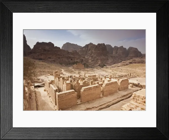 Framed Print : Jordan, Petra-Wadi Musa, Ancient Nabatean City of Petra, Upper Temenos Temple Framed Print : Jordan, Petra-Wadi Musa, Ancient Nabatean City of Petra, Upper Temenos Temple