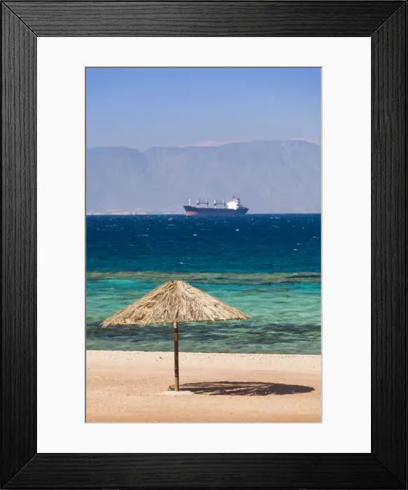 Framed Print : Jordan, Aqaba, Red Sea Beach, King Abdallah Reef Tourism Area Framed Print : Jordan, Aqaba, Red Sea Beach, King Abdallah Reef Tourism Area