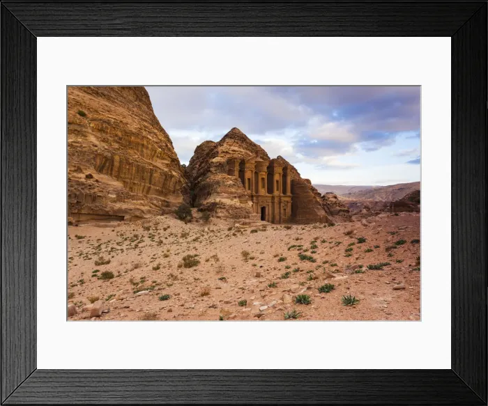Framed Print : Jordan, Petra-Wadi Musa, Ancient Nabatean City of Petra, The Monastery, Al-Deir Framed Print : Jordan, Petra-Wadi Musa, Ancient Nabatean City of Petra, The Monastery, Al-Deir