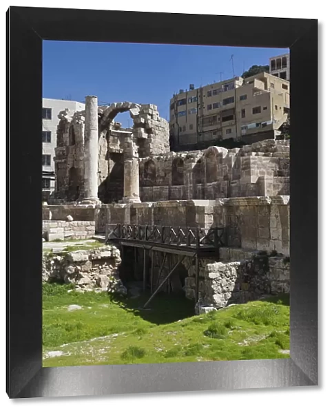 Jordan, Amman, ruins of Roman-era Nymphaeum