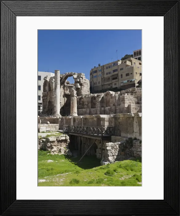 Framed Print : Jordan, Amman, ruins of Roman-era Nymphaeum Framed Print : Jordan, Amman, ruins of Roman-era Nymphaeum