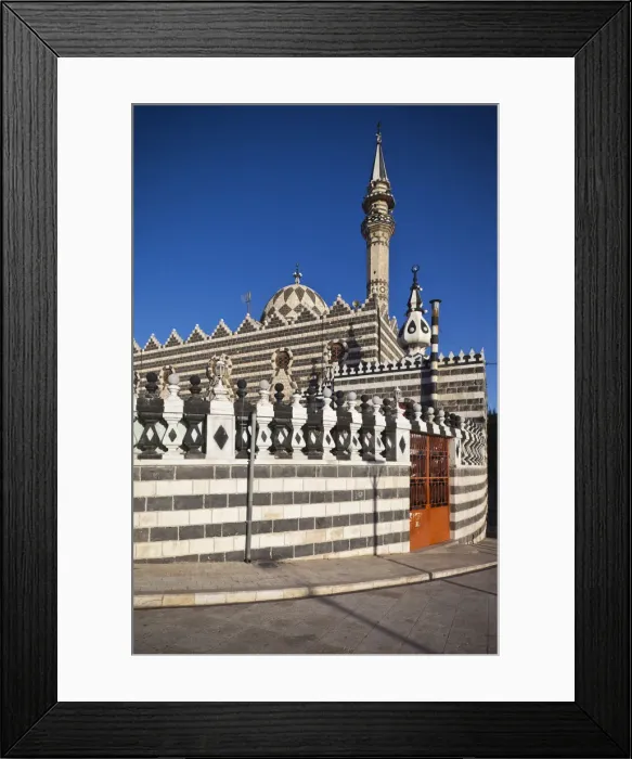 Framed Print : Jordan, Amman, Abu Darwish Mosque, built 1961 Framed Print : Jordan, Amman, Abu Darwish Mosque, built 1961