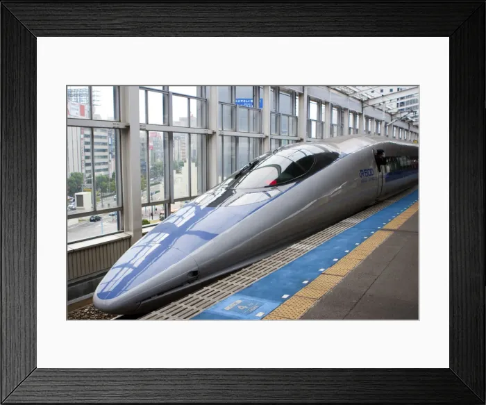 Framed Print : Japan, Nozomi Shinkansen (Bullet Train) Framed Print : Japan, Nozomi Shinkansen (Bullet Train)