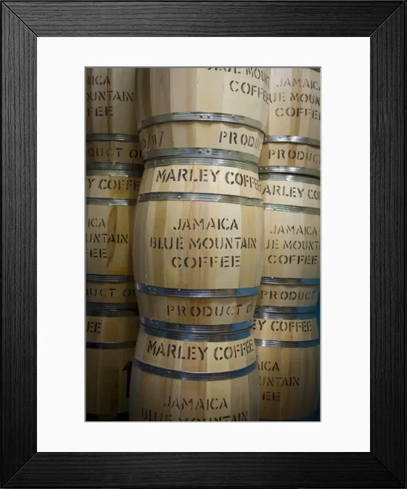 Framed Print : Marley Coffee ready for export, Marley Coffee, Kingston, St. Andrew parish, Jamaica Framed Print : Marley Coffee ready for export, Marley Coffee, Kingston, St. Andrew parish, Jamaica