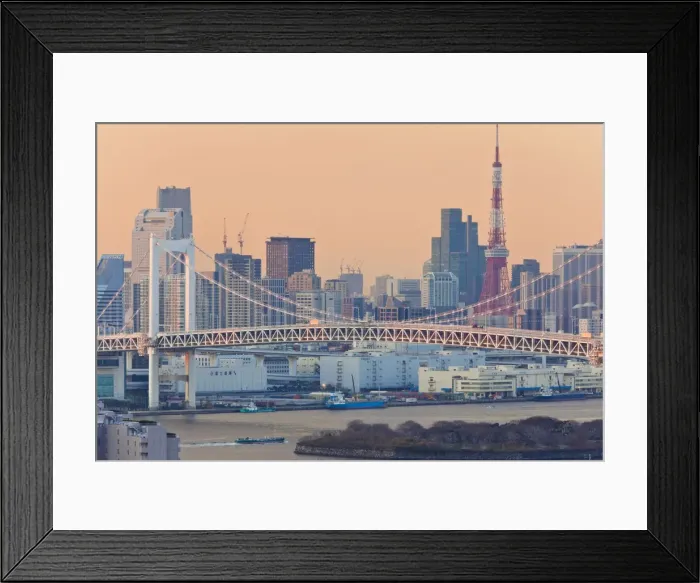 Framed Print : Rainbow Bridge, Tokyo Bay, Tokyo, Japan Framed Print : Rainbow Bridge, Tokyo Bay, Tokyo, Japan