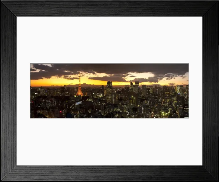 Framed Print : Skyline from Shiodome, Tokyo, Japan Framed Print : Skyline from Shiodome, Tokyo, Japan