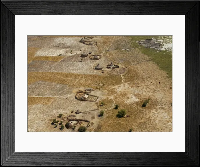Framed Print : Unity State, South Sudan. The landscape phtographed from the air Framed Print : Unity State, South Sudan. The landscape phtographed from the air