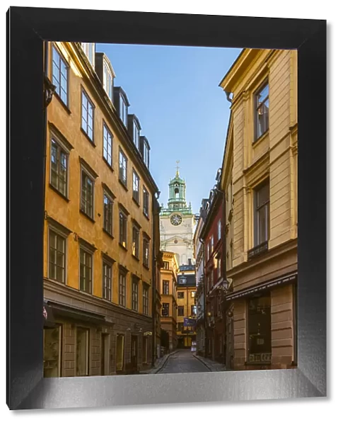 Stockholm, Sweden, Northern Europe. Narrow streets in Gamla Stan (old town)