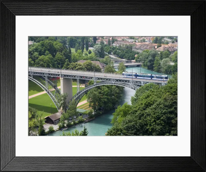 Framed Print : Bridge scene in Bern, Switzerland Framed Print : Bridge scene in Bern, Switzerland