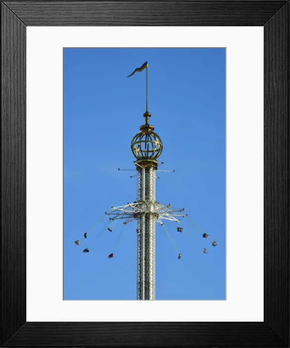 Framed Print : Grona Lund, an amusement park. It is located on the Djurgarden island since 1883 Framed Print : Grona Lund, an amusement park. It is located on the Djurgarden island since 1883