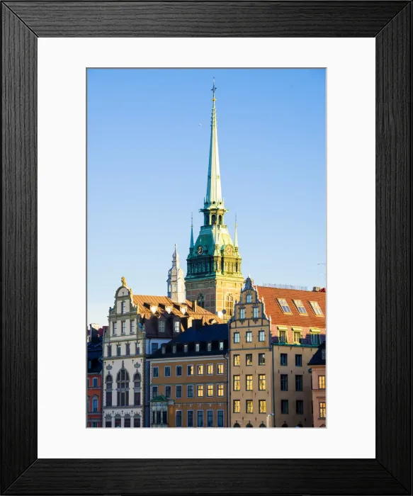 Framed Print : Stockholm, Sweden, Northern Europe. Gamla Stan (old town) typical architecture Framed Print : Stockholm, Sweden, Northern Europe. Gamla Stan (old town) typical architecture