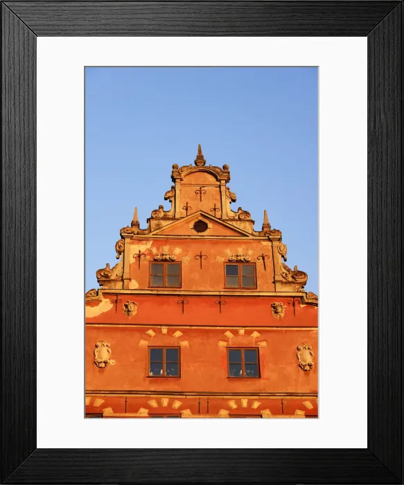 Framed Print : Detail of a house in Gamla Stan. Stockholm, Sweden Framed Print : Detail of a house in Gamla Stan. Stockholm, Sweden
