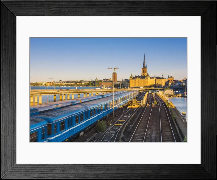 Framed Print : Stockholm, Sweden, Northern Europe. Railway close to T-Bana central station with Framed Print : Stockholm, Sweden, Northern Europe. Railway close to T-Bana central station with