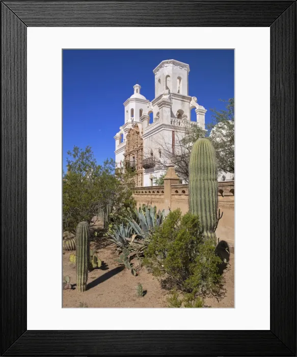 Framed Print : USA, Arizona, Tucson, Mission San Xavier del Bac, historic Spanish Catholic mission Framed Print : USA, Arizona, Tucson, Mission San Xavier del Bac, historic Spanish Catholic mission