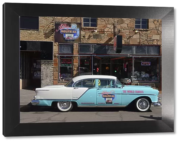 USA, Arizona, town of Williams, Vintage car on Route 66