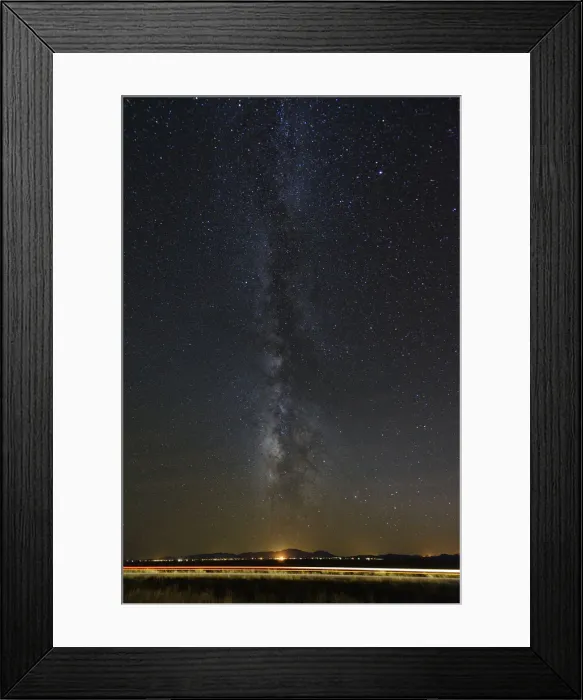 Framed Print : USA, Arizona, Willcox, Milky way and highway at night Framed Print : USA, Arizona, Willcox, Milky way and highway at night