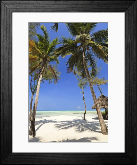 Framed Print : Tanzania, Zanzibar, Unguja, Pongwe. The view out so sea from the Pongwe Beach Hotel