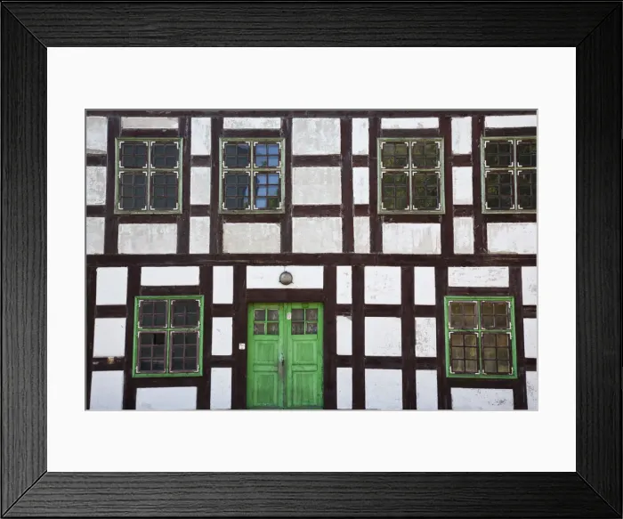 Framed Print : Lithuania, Western Lithuania, Klaipeda, Old Town, half-timbered house on Sukileliu Street Framed Print : Lithuania, Western Lithuania, Klaipeda, Old Town, half-timbered house on Sukileliu Street