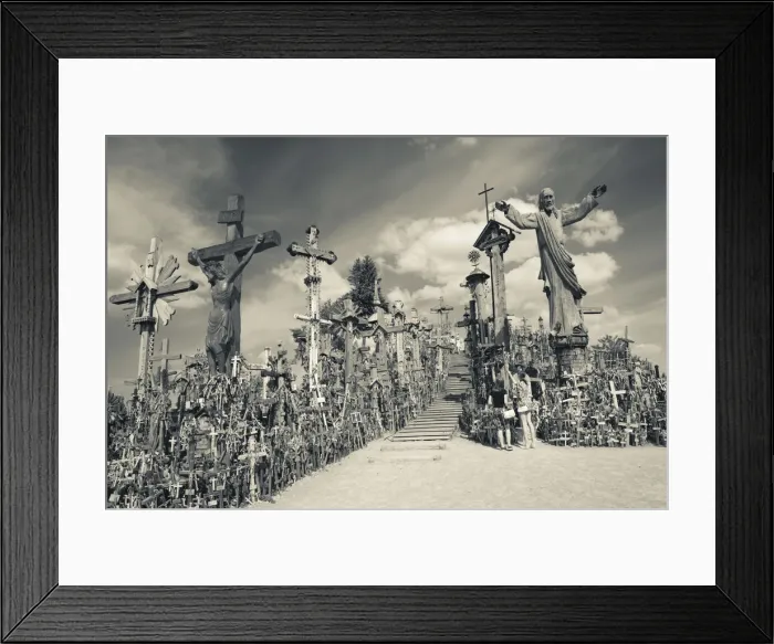Framed Print : Lithuania, Central Lithuania, Siauliai, Hill of Crosses, religious pilgrimage site Framed Print : Lithuania, Central Lithuania, Siauliai, Hill of Crosses, religious pilgrimage site