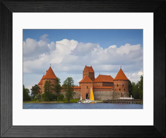 Framed Print : Lithuania, Trakai, Trakai Historical National Park, Island Castle on Lake Galve Framed Print : Lithuania, Trakai, Trakai Historical National Park, Island Castle on Lake Galve