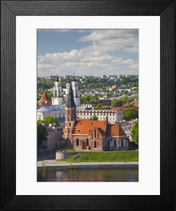 Framed Print : Lithuania, Central Lithuania, Kaunas, elevated view of Vytautas Church, late afternoon