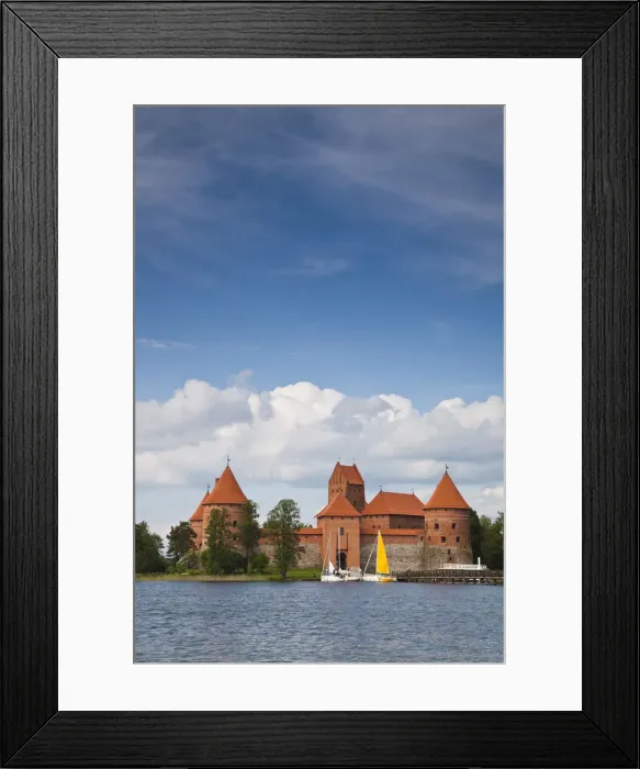 Framed Print : Lithuania, Trakai, Trakai Historical National Park, Island Castle on Lake Galve Framed Print : Lithuania, Trakai, Trakai Historical National Park, Island Castle on Lake Galve
