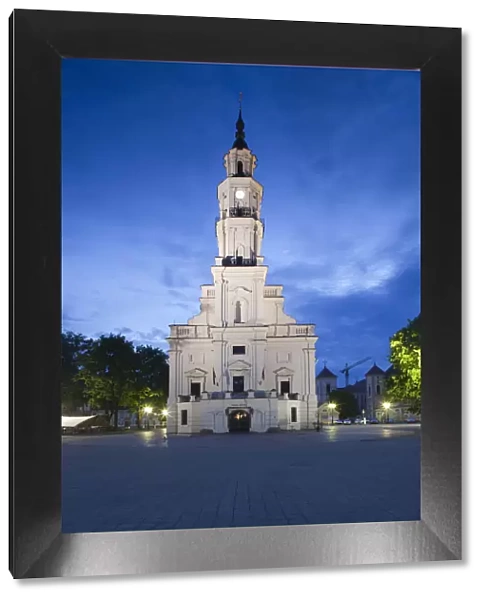 Lithuania, Central Lithuania, Kaunas, Town Hall Square, Palace of Weddings, evening