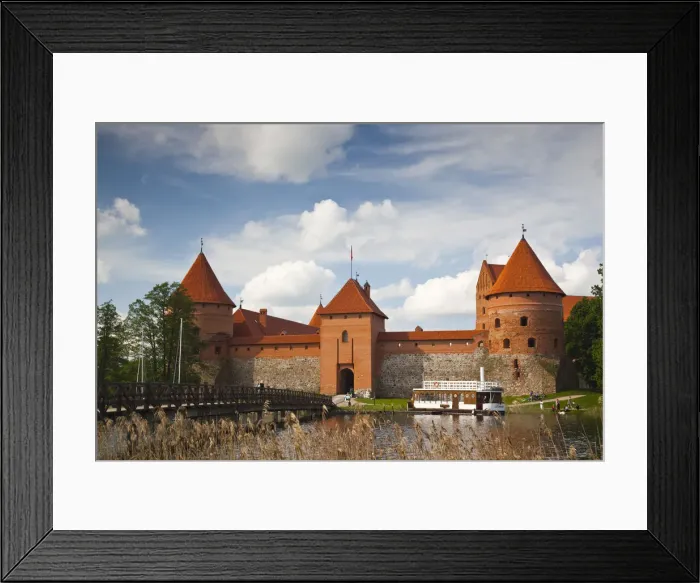 Framed Print : Lithuania, Trakai, Trakai Historical National Park, Island Castle on Lake Galve Framed Print : Lithuania, Trakai, Trakai Historical National Park, Island Castle on Lake Galve