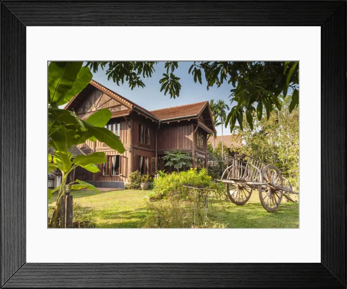 Framed Print : Laos, Vientiane, Lao Textile Museum, exterior Framed Print : Laos, Vientiane, Lao Textile Museum, exterior