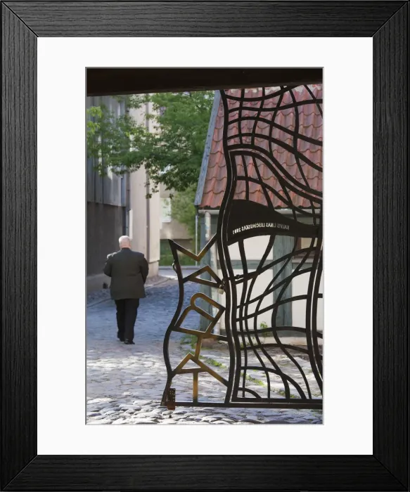 Framed Print : Lithuania, Western Lithuania, Klaipeda, Old Town, market area gate Framed Print : Lithuania, Western Lithuania, Klaipeda, Old Town, market area gate