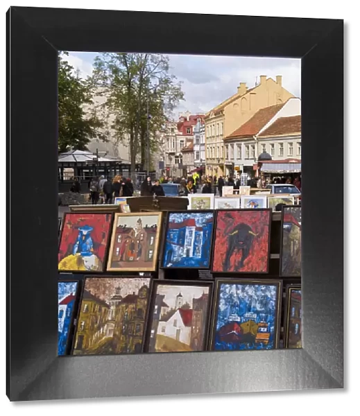 Lithuania, Vilnius, paintings for sale