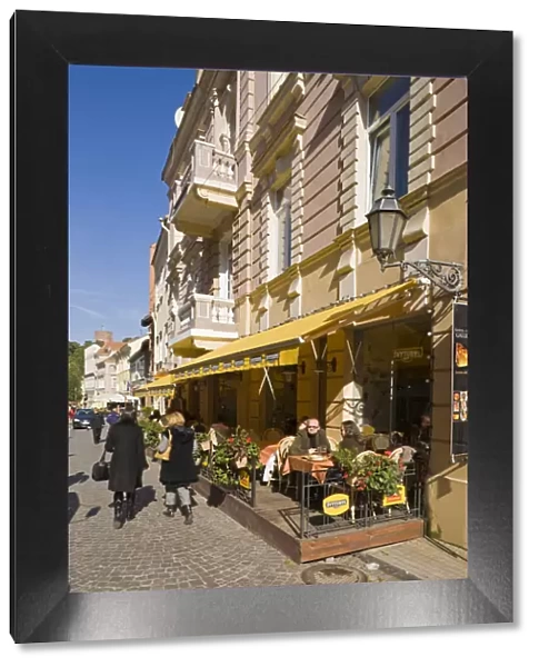 Lithuania, Vilnius, Old Town, street cafes along Pilies Street