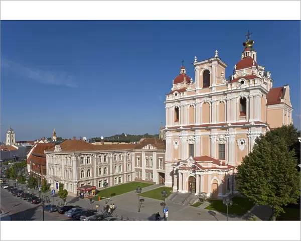 Lithuania, Vilnius, St Casmirs Church and the Jesuit Monastery in Old Town Square