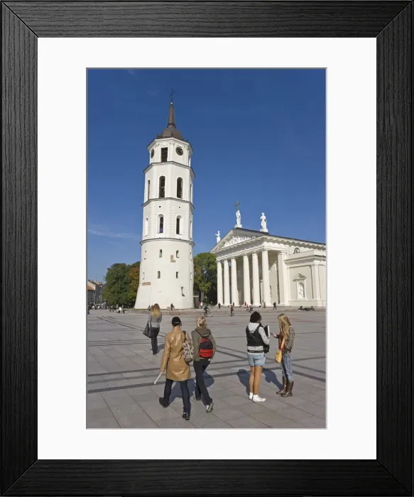 Framed Print : Lithuania, Vilnius, Vilnius Cathedral & Belfry Tower Framed Print : Lithuania, Vilnius, Vilnius Cathedral & Belfry Tower